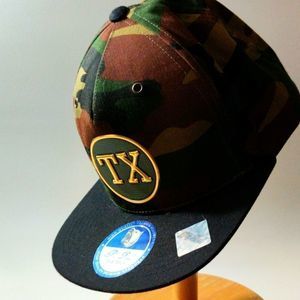Texas Pitbull Camo and Black SnapBack‎ Hat